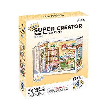 Rolife DWS07B Veranda (Sunshine Sip Porch) DIY Minyatür Maket Model Seti Mini Dollhouse 3D Model Kit Detaylı Dekoratif Hobi Seti 3D Puzzle Tiny House - Thumbnail