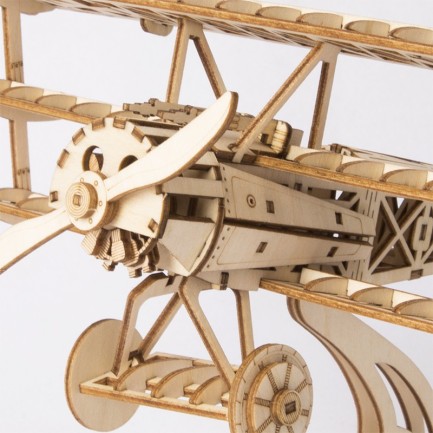 Rolife TG301 Uçak (Airplane) DIY Minyatür Maket Model Seti Ahşap 3D Wooden Puzzle 3D Model Kit Detaylı Dekoratif Hobi Seti Ahşap Maket - Thumbnail
