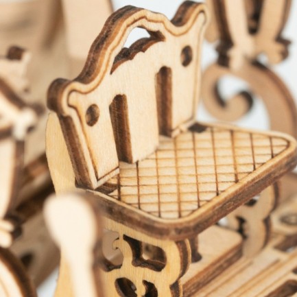 Rolife TG302 Araba (Pumpkin Cart) DIY Minyatür Maket Model Seti Ahşap 3D Wooden Puzzle 3D Model Kit Detaylı Dekoratif Hobi Seti Ahşap Maket - Thumbnail
