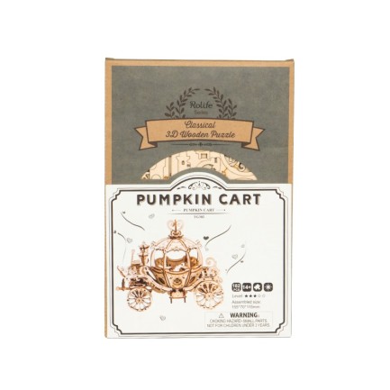 Rolife TG302 Araba (Pumpkin Cart) DIY Minyatür Maket Model Seti Ahşap 3D Wooden Puzzle 3D Model Kit Detaylı Dekoratif Hobi Seti Ahşap Maket - Thumbnail