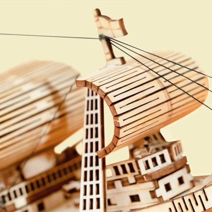 Rolife TG305 Yelkenli Gemi (Sailing Ship) DIY Minyatür Maket Model Seti Ahşap 3D Wooden Puzzle 3D Model Kit Detaylı Dekoratif Hobi Seti Ahşap Maket - Thumbnail
