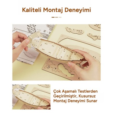 Rolife TG305 Yelkenli Gemi (Sailing Ship) DIY Minyatür Maket Model Seti Ahşap 3D Wooden Puzzle 3D Model Kit Detaylı Dekoratif Hobi Seti Ahşap Maket - Thumbnail