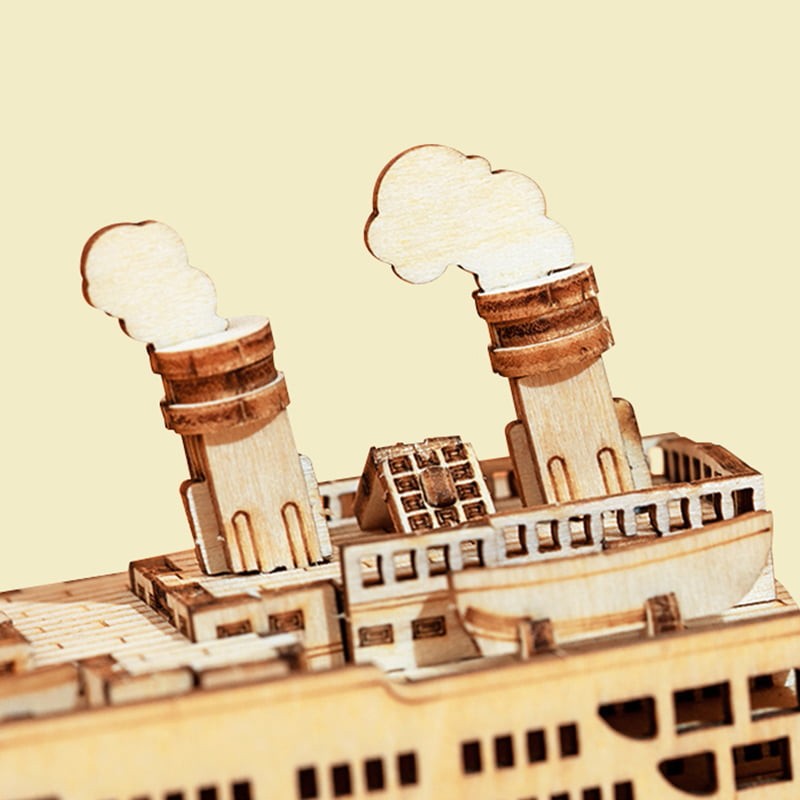 Rolife TG306 Yolcu Gemisi (Cruise Ship) DIY Minyatür Maket Model Seti Ahşap 3D Wooden Puzzle 3D Model Kit Detaylı Dekoratif Hobi Seti Ahşap Maket