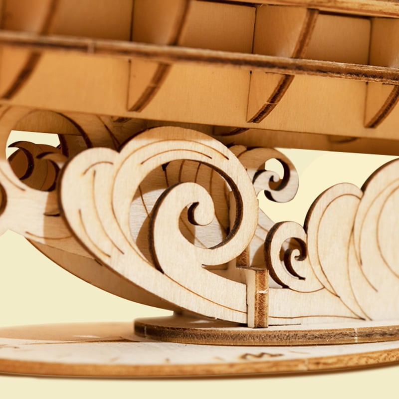 Rolife TG308 Balıkçı Teknesi Fishing Ship DIY Minyatür Maket Model Ahşap 3D Wooden Puzzle Model Kit Ahşap Maket Dekoratif Hobi Seti