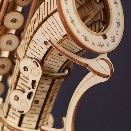 Rolife TG309 Saksafon Müzik Aleti (Saxophone) DIY Minyatür Maket Model Seti Ahşap 3D Wooden Puzzle 3D Model Kit Detaylı Dekoratif Hobi Seti Ahşap Maket - Thumbnail