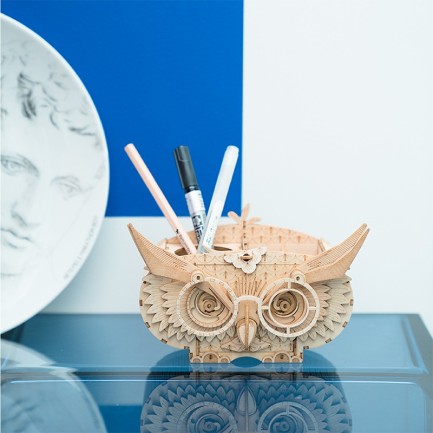 Rolife TG405 Baykuş Saklama Kutusu (Owl Shortage Box) DIY Minyatür Maket Model Seti 3D Wooden Puzzle 3D Model Kit Detaylı Dekoratif Hobi Seti Ahşap Maket - Thumbnail