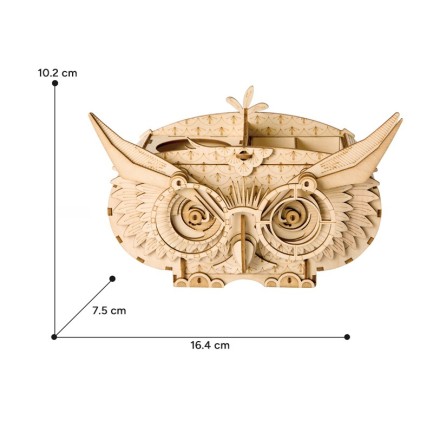 Rolife TG405 Baykuş Saklama Kutusu (Owl Shortage Box) DIY Minyatür Maket Model Seti 3D Wooden Puzzle 3D Model Kit Detaylı Dekoratif Hobi Seti Ahşap Maket - Thumbnail
