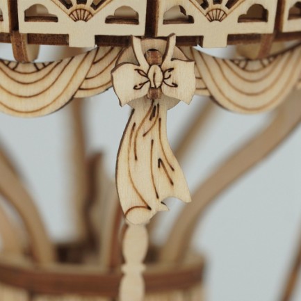 Rolife TG406 Sıcak Hava Balonu (Hot Air Ballon) DIY Minyatür Maket Model Seti Ahşap 3D Wooden Puzzle 3D Model Kit Detaylı Dekoratif Hobi Seti Ahşap Maket - Thumbnail