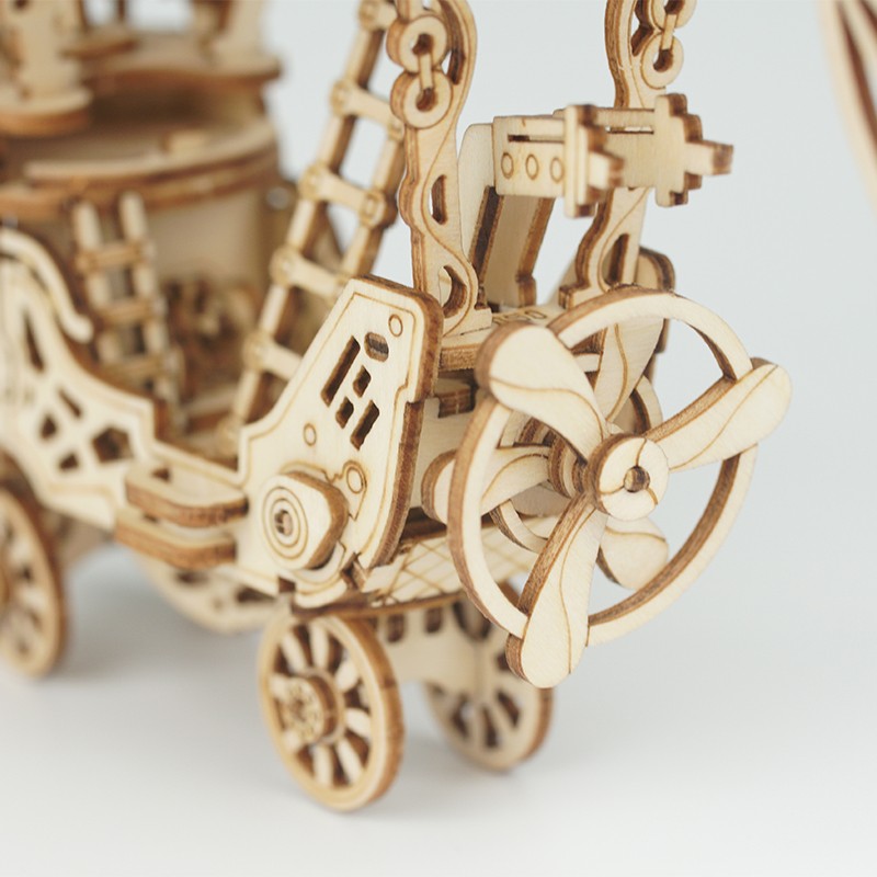 Rolife TG407 Zeplin (Airship) DIY Minyatür Maket Model Seti Ahşap 3D Wooden Puzzle 3D Model Kit Ahşap Maket Dekoratif Hobi Seti