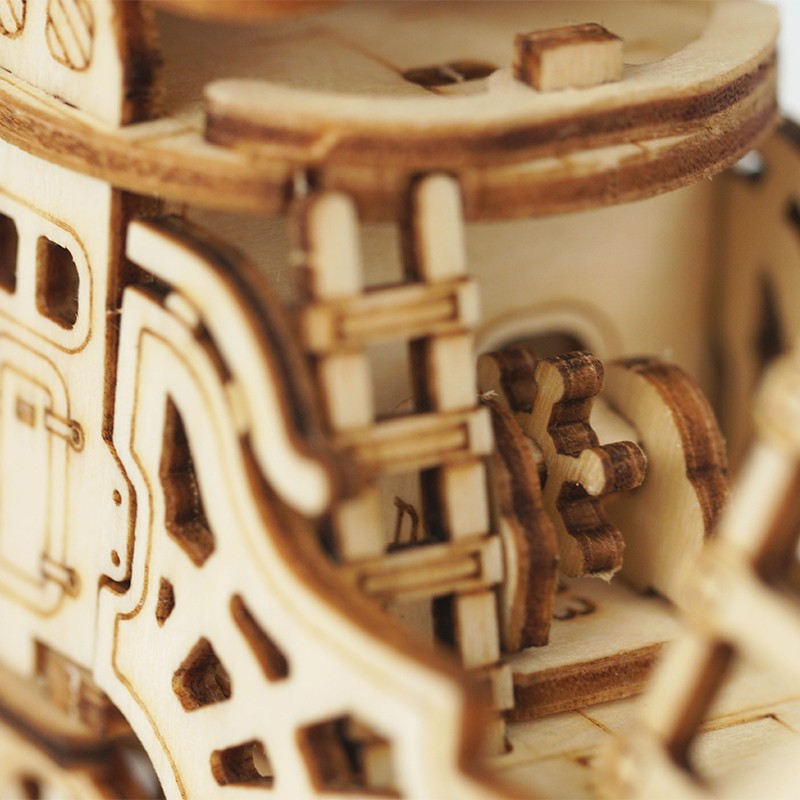 Rolife TG407 Zeplin (Airship) DIY Minyatür Maket Model Seti Ahşap 3D Wooden Puzzle 3D Model Kit Ahşap Maket Dekoratif Hobi Seti
