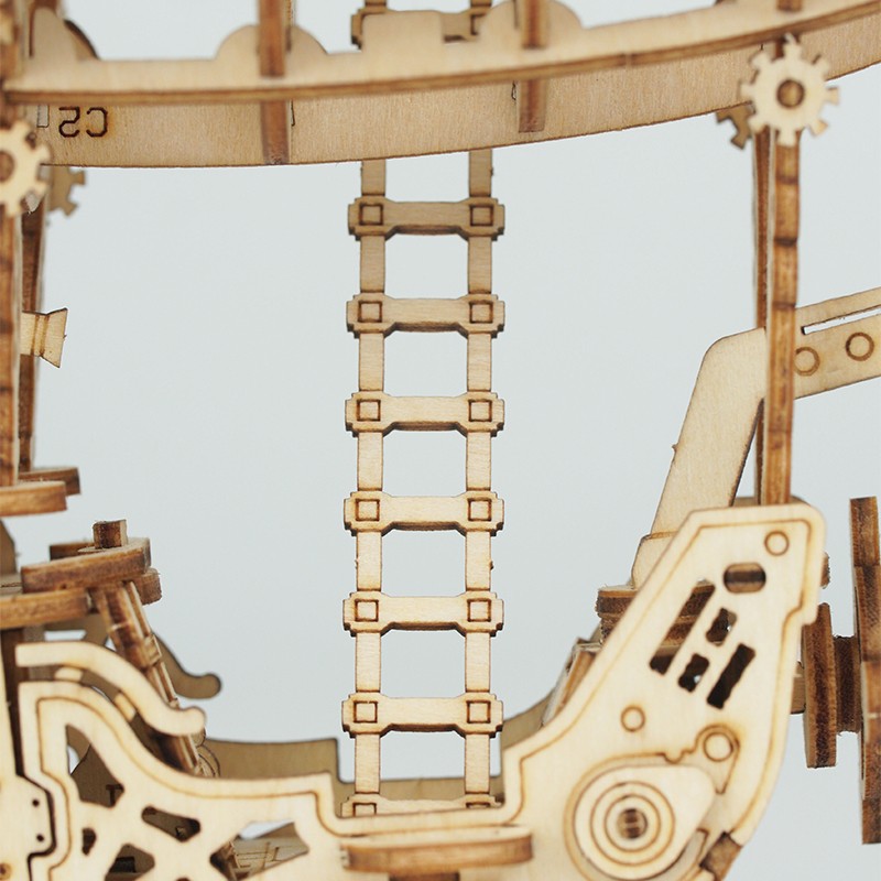 Rolife TG407 Zeplin (Airship) DIY Minyatür Maket Model Seti Ahşap 3D Wooden Puzzle 3D Model Kit Ahşap Maket Dekoratif Hobi Seti