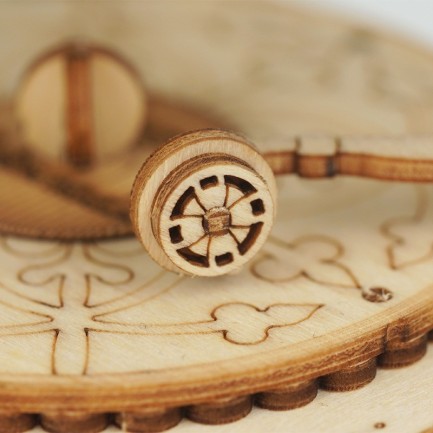 Rolife TG408 Gramofon Müzik Aleti (Gramophone) DIY Minyatür Maket Model Seti Ahşap 3D Wooden Puzzle 3D Model Kit Detaylı Dekoratif Hobi Seti Ahşap Maket - Thumbnail