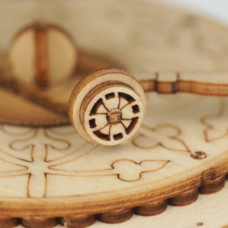Rolife TG408 Gramofon Müzik Aleti (Gramophone) DIY Minyatür Maket Model Seti Ahşap 3D Wooden Puzzle 3D Model Kit Detaylı Dekoratif Hobi Seti Ahşap Maket