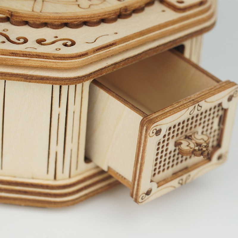 Rolife TG408 Gramofon Müzik Aleti (Gramophone) DIY Minyatür Maket Model Seti Ahşap 3D Wooden Puzzle 3D Model Kit Detaylı Dekoratif Hobi Seti Ahşap Maket