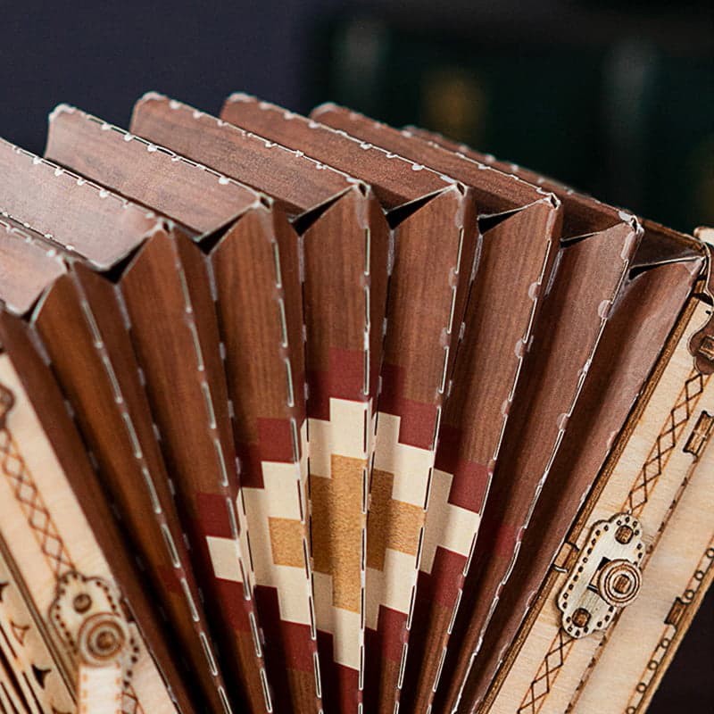 Rolife TG410 Akordeon Müzik Aleti (Accordion) DIY Minyatür Maket Model Seti Ahşap 3D Wooden Puzzle 3D Model Kit Detaylı Dekoratif Hobi Seti Ahşap Maket