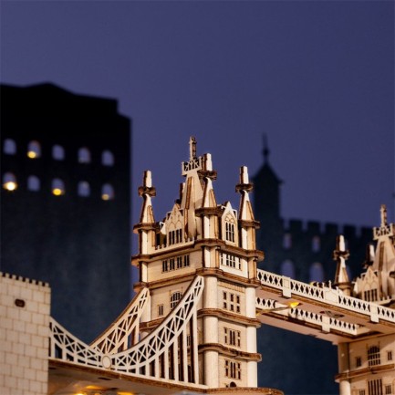Rolife TG412 Kule Köprüsü (Tower Bridge) DIY Minyatür Maket Model Seti Ahşap 3D Wooden Puzzle 3D Model Kit Detaylı Dekoratif Hobi Seti Ahşap Maket - Thumbnail
