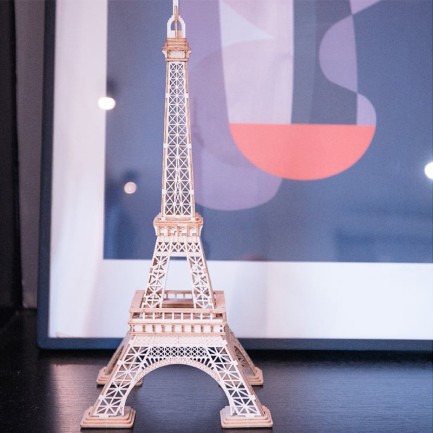 Rolife TG501 Eyfel Kulesi (Eiffel Tower) DIY Minyatür Maket Model Seti Ahşap 3D Wooden Puzzle 3D Model Kit Detaylı Dekoratif Hobi Seti Ahşap Maket - Thumbnail