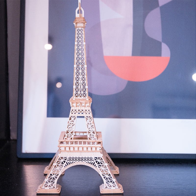 Rolife TG501 Eyfel Kulesi (Eiffel Tower) DIY Minyatür Maket Model Seti Ahşap 3D Wooden Puzzle 3D Model Kit Detaylı Dekoratif Hobi Seti Ahşap Maket
