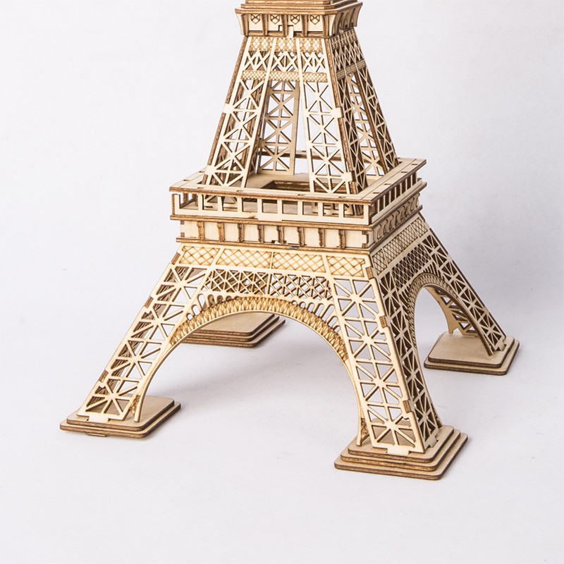 Rolife TG501 Eyfel Kulesi (Eiffel Tower) DIY Minyatür Maket Model Seti Ahşap 3D Wooden Puzzle 3D Model Kit Detaylı Dekoratif Hobi Seti Ahşap Maket
