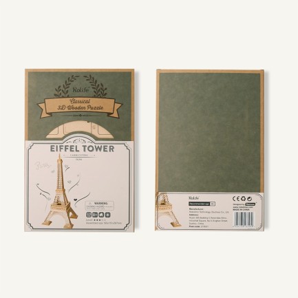 Rolife TG501 Eyfel Kulesi (Eiffel Tower) DIY Minyatür Maket Model Seti Ahşap 3D Wooden Puzzle 3D Model Kit Detaylı Dekoratif Hobi Seti Ahşap Maket - Thumbnail