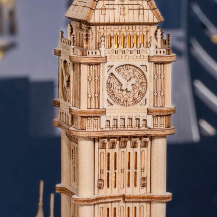 Rolife TG507 Saat Kulesi (Big Ben) DIY Minyatür Maket Model Seti Ahşap 3D Wooden Puzzle 3D Model Kit Detaylı Dekoratif Hobi Seti Ahşap Maket - Thumbnail