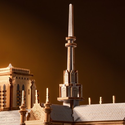 Rolife TG511 Katedral (Paris Cathedral) DIY Minyatür Maket Model Seti Ahşap 3D Wooden Puzzle 3D Model Kit Detaylı Dekoratif Hobi Seti Ahşap Maket - Thumbnail