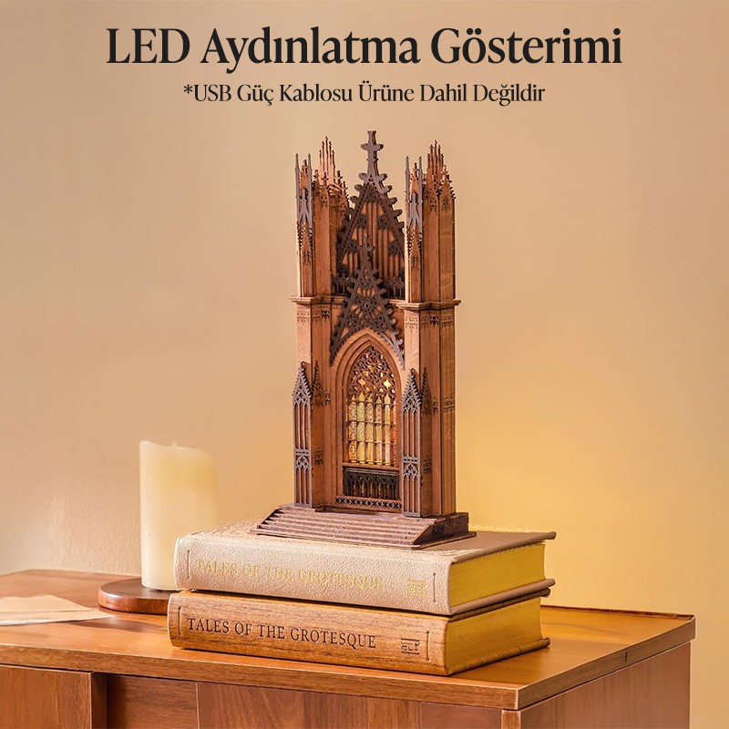 Rolife TGA01 Twin-Tower Cathedral 3D Wooden Puzzle