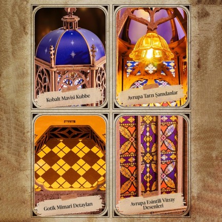 Rolife TGA02 Starry Dome Cathedral 3D Wooden Puzzle - Thumbnail