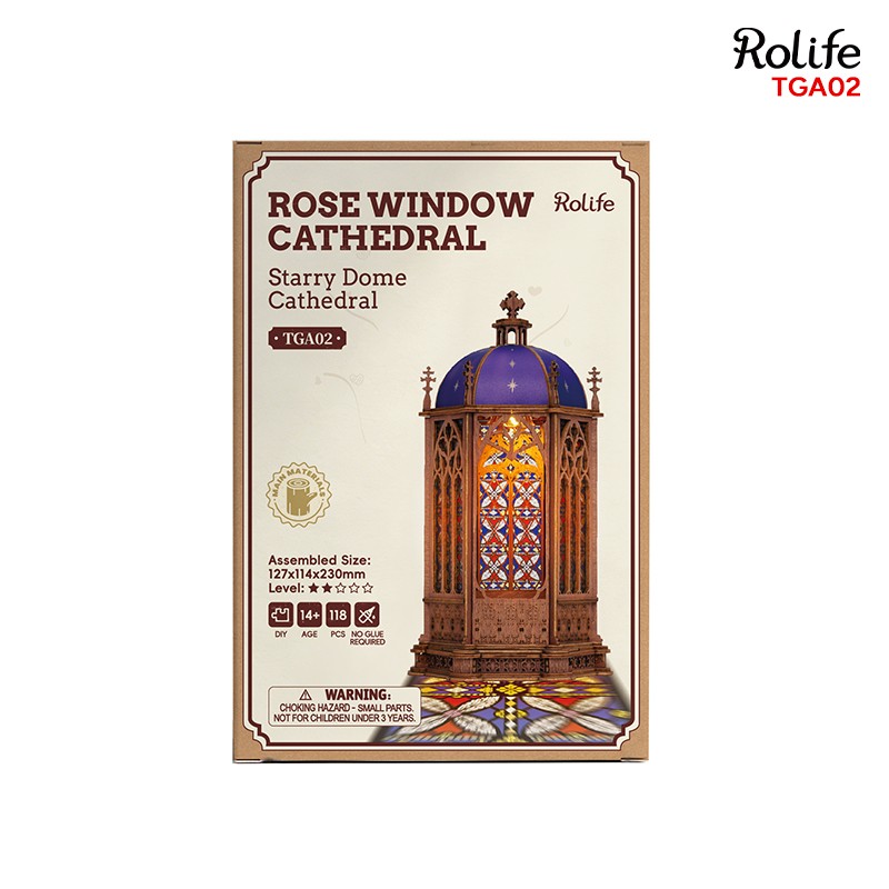 Rolife TGA02 Starry Dome Cathedral 3D Wooden Puzzle