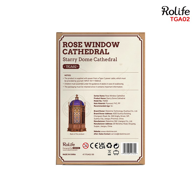 Rolife TGA02 Starry Dome Cathedral 3D Wooden Puzzle