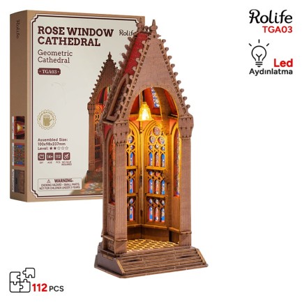 Rolife - Rolife TGA03 Geometric Cathedral 3D Wooden Puzzle