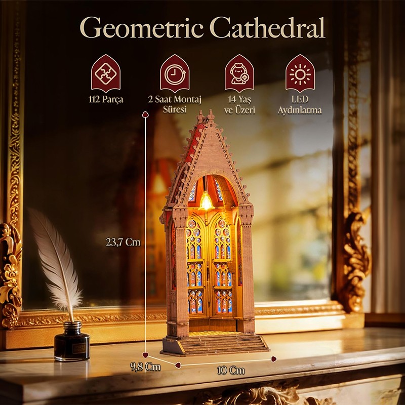 Rolife TGA03 Geometric Cathedral 3D Wooden Puzzle