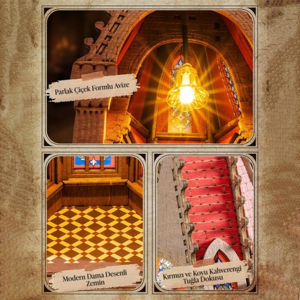 Rolife TGA03 Geometric Cathedral 3D Wooden Puzzle - Thumbnail