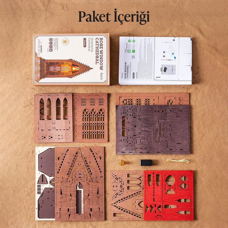 Rolife TGA03 Geometric Cathedral 3D Wooden Puzzle