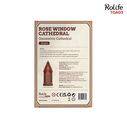 Rolife TGA03 Geometric Cathedral 3D Wooden Puzzle - Thumbnail