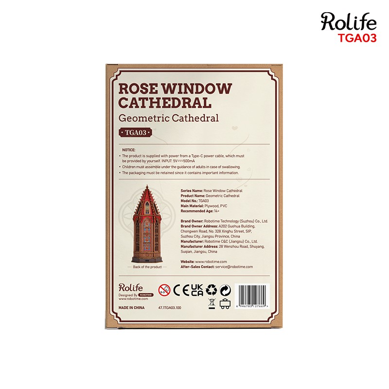 Rolife TGA03 Geometric Cathedral 3D Wooden Puzzle