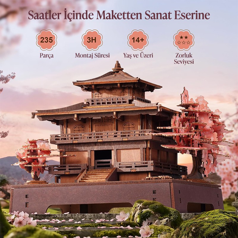Rolife TGA07 Sakura Pavilion 3D Wooden Puzzle