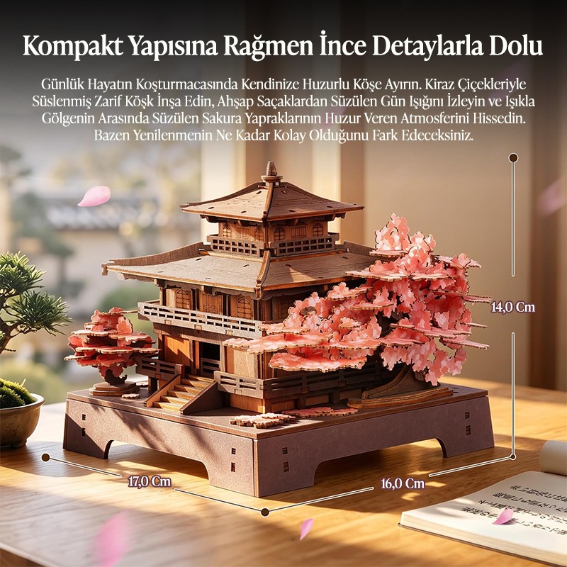 Rolife TGA07 Sakura Pavilion 3D Wooden Puzzle
