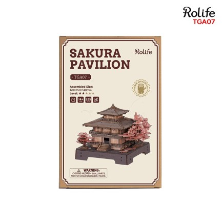 Rolife TGA07 Sakura Pavilion 3D Wooden Puzzle - Thumbnail