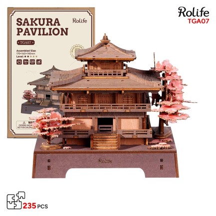 Rolife - Rolife TGA07 Sakura Pavilion 3D Wooden Puzzle