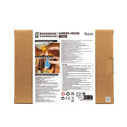 Rolife TGB06 Garden House Kitap Köşesi Book Nook DIY Minyatür Maket Model Seti Mini Dollhouse 3D Model Kit Detaylı Dekoratif Hobi Seti 3D Puzzle Tiny House - Thumbnail