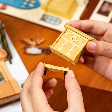 Rolife TGB08 Venedik (Romantic Venice) Kitap Köşesi DIY Minyatür Maket Model Seti Mini Dollhouse 3D Model Kit Detaylı Dekoratif Hobi Seti 3D Puzzle Tiny House - Thumbnail