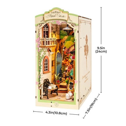 Rolife TGB09 Floral Corner Kitap Köşesi Book Nook DIY Minyatür Maket Model Seti Mini Dollhouse 3D Model Kit Detaylı Dekoratif Hobi Seti 3D Puzzle Tiny House - Thumbnail