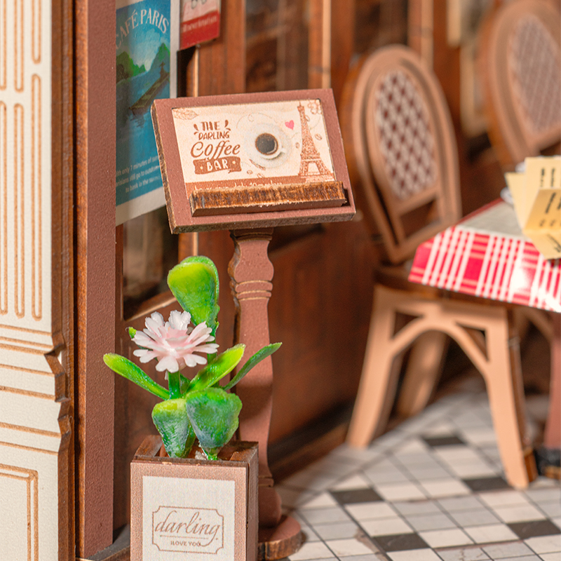 Rolife TGB10 Arcade Dating Kitap Köşesi Book Nook DIY Minyatür Maket Model Seti Mini Dollhouse 3D Model Kit Detaylı Dekoratif Hobi Seti 3D Puzzle Tiny House