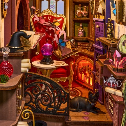Rolife TGB14 Magic Fantasy Corner Kitap Köşesi Book Nook DIY Minyatür Maket ModelSeti Mini Dollhouse 3D Model Kit Detaylı Dekoratif Hobi Seti 3D Puzzle Tiny House - Thumbnail