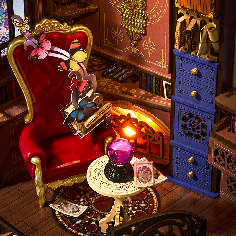 Rolife TGB14 Magic Fantasy Corner Kitap Köşesi Book Nook DIY Minyatür Maket ModelSeti Mini Dollhouse 3D Model Kit Detaylı Dekoratif Hobi Seti 3D Puzzle Tiny House