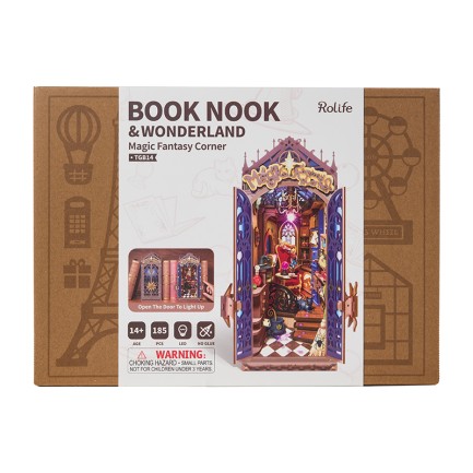 Rolife TGB14 Magic Fantasy Corner Kitap Köşesi Book Nook DIY Minyatür Maket ModelSeti Mini Dollhouse 3D Model Kit Detaylı Dekoratif Hobi Seti 3D Puzzle Tiny House - Thumbnail