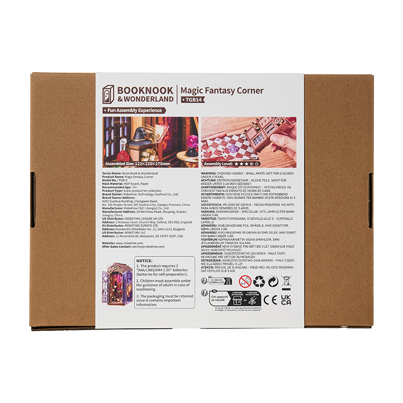 Rolife TGB14 Magic Fantasy Corner Kitap Köşesi Book Nook DIY Minyatür Maket ModelSeti Mini Dollhouse 3D Model Kit Detaylı Dekoratif Hobi Seti 3D Puzzle Tiny House