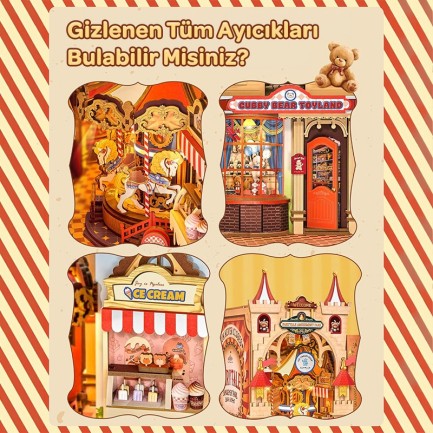 Rolife TGB17 Fairytale Amusement Park 3D Wooden Puzzle - Thumbnail
