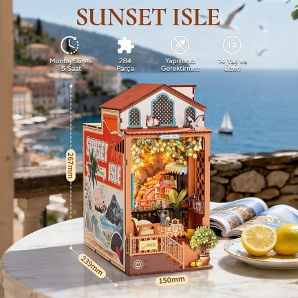 Rolife TGB18 Sunset Isle 3D Wooden Puzzle - Thumbnail